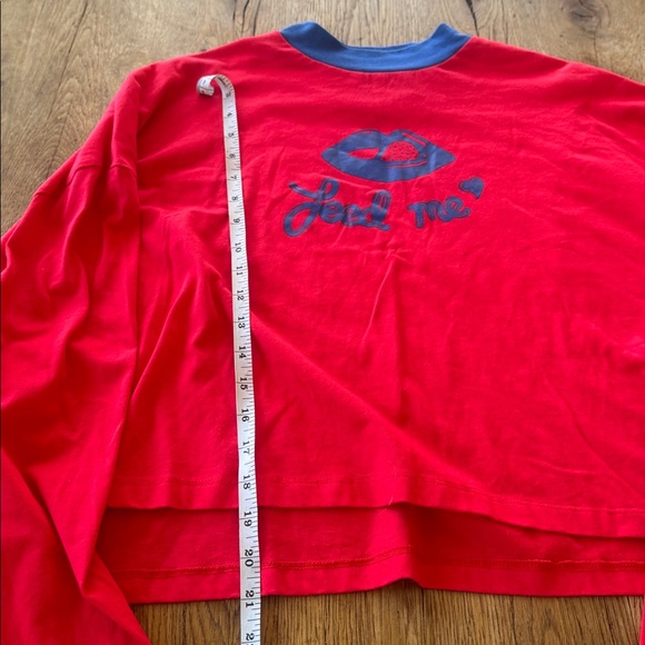 Lazy Oaf Blue and Red Collar Detail - Picture 4 of 6